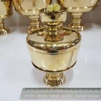 ราคา Brass byfa F1217ขันน้ำมนต์ 4นิ้ว บาตรน้ำมนต์ ขันมีฝา4นิ้ว (13403118346)