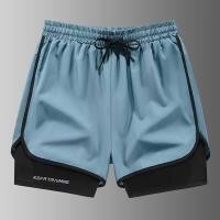 ราคา กางเกงขาสั้นวิ่งชาย แห้งเร็ว กันแสง กางเกงขาสั้นวิ่งชาย ทรงหลวม กางเกงขายาวสำหรับวิ่งกลางแจ้ง กางเกงขายาวฤดูร้อน (24842204929)