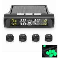 ราคา เครื่องวัดความดันยางรถยนต์4 6ล้อ TPMS เครื่องวัดความดันลมยางสัญญาณเตือนความดันลมยางชาร์จพลังงานแสงอาทิตย์พร้อมเซ็นเซอร์4ตัวสำหรับรถยนต์ที่เหมาะสมรถตู้รถบรรทุกรุ่นที่ส่องสว่าง (24476684717)
