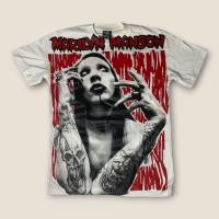 ราคา เสื้อ Marilyn Manson สไตล์วินเทจ สกรีนทั้งตัว OVP (7843703668)