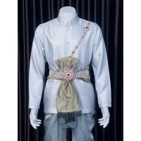 ราคา ชุดไทยชาย ชุดพี่หมื่น ชุดไทยชายสีเทาสว่าง ท่านขุน เจ้าบ่าว (22582474383)