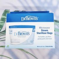 ราคา ถุงนึ่งขวดนม และอุปกรณ์ ในไมโครเวฟ ใช้ซ้ำได้ 30 ครั้งต่อถุง Microwave Steam Sterilizer Bags 5 Reusable Bags Dr Browns (22929831533)