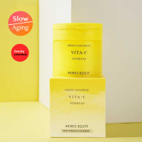 ราคา โทนเนอร์แพด วิตามิน ซี Heres buty GREEN TANGERINE VITA C TONER PAD 140 ml 70 แผ่น โทนเนอร์แพด แผ่นโทนเนอร์มาสก์บำรุงผิววิตามินซีจากส้มเขียวหวาน (24746895125)