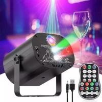 ราคา จัดส่งในกรุงเทพฯ 60 โหมดไฟ Led RGBแสงเลเซอร์แสงเวทีแสงปาร์ตี้ดีเจดิสโก้เสียงเปิดใช้งานแสงแฟลช ไฟดิสโก้ไฟเวทีการควบคุมด้วยเสียงไฟโปรเจ็กเตอร์เพลง (22469754036)