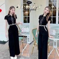 ราคา Venezia Jumpsuit จั๊มสูทกางเกงขายาว จั๊มสูทแขนสั้นคอปก จั๊มสูทกางเกงมีกระเป๋าข้าง จั๊มสูทออกงาน MT STDO (21200716052)