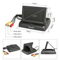ราคา มอนิเตอร์ติดรถยนต์ จอ LCD HD ขนาด 4 3 นิ้ว พับได้ พร้อมกล้องถอยหลัง (24776511792)
