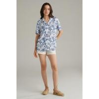 ราคา Mc jeans เสื้อเชิ้ต เสื้อฮาวายแขนสั้นผู้หญิง สีขาวออฟไวท์ พิมพ์ลาย MWSZ237 (24478956188)
