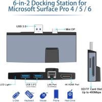 ราคา อะแดปเตอร์ฮับเครื่องอ่านการ์ด Microsoft Surface Pro 4 5 6 Hub Docking Station Hdmi 4k HD Converter USB3 0 Dock Spliter (21856931868)