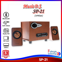 ราคา ลำโพงบลูทูธ Music D J รุ่น SP 21 Bluetooth Speaker 2 1Ch 14Watt ลำโพงบลูทูธ ระบบ 2 1 รองรับ Bluetooth USB SD FM รับประกันศูนย์ไทย 1 ปี (14528778)