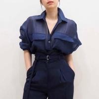 ราคา เสื้อเชิ้ตผ้าใยไหมแก้ว ทรงโอเวอร์ไซส์ (24854447771)