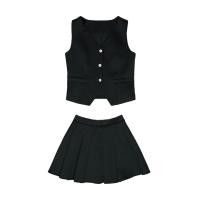 ราคา ขาว ชมพู ดำ SLYQ JOVELL VEST TOP SKIRT TWILL SET ชุดเซ็ตเสื้อแขนกุดกระดุมหน้าและกระโปรงสั้นจีบซับในกางเกง (24774202186)