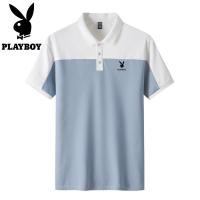 ราคา เสื้อยืดแขนสั้นผู้ชายลายเพลย์บอยคอเสื้อผู้ชายเสื้อยืดคอปกสีสวยเรียบง่ายเสื้อโปโลฤดูร้อน (24533195756)
