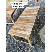ราคา เก้าอี้นั่งแบบยาว ม้านั่ง แบบทำสีและไม่ทำสี แข็งแรงมาก โต๊ะไม้สักวางที ชั้นวางของ รับหนักได้เยอะ ไม่ต้องประกอบ (21289976046)