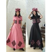 ราคา เซ็ทเสื้อคอจีนและกระโปรงทรง8ชิ้นผ้าโพลี่เอสเตอร์พิมพ์ลายดอกเมี่ยนมี2สี (24979705372)