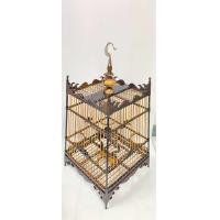 ราคา กรงนกหัวจุก 15ซี่ ผ่าวาฬเขี้ยว ไม้ขี้เหล็กสำหรับนกกรงกรงหัวจุก นกเล็ก พร้อมหัว กรง นก (23151091732)