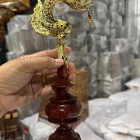 ราคา หัวกรงนกไม้นาคบุตร พร้อมตะขอทองเหลืองหงษ์พลอยใส่13 15 17บีบ (24356521768)