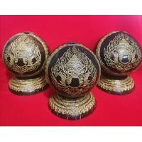 ราคา กะลาตาเดียวแกะสลักลายพระราหูลายเส้นลงสีทอง (9766389262)