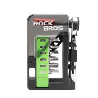 ราคา ROCKBROS 12บิตกล่องซ็อกเก็ตประแจพร้อมกระเป๋าเก็บของแบบพกพาขนาดเล็กอัลเลนวงล้อสองด้านจักรยานบนถนน MTB อะลูมินัมอัลลอยเครื่องมือซ่อมแซมชุดกล่อง (24904071907)