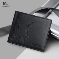 ราคา LouisWill กระเป๋าหนัง PU สำหรับผู้ชายกระเป๋าสตางค์ผู้ชายกระเป๋าสตางค์กระเป๋าสตางค์ใบสั้นแนวนอนกระเป๋าสตางค์ใบสั้นกระเป๋าสตางค์ PU นุ่มมีตำแหน่งแบบหลายการ์ด ID เครดิตผู้ที่ใส่บัตรกระเป๋าสตางค์ธุรกิจกระ