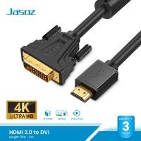 ราคา Jasoz สาย HDMI to DVI 2 0 รองรับความชัดสูงสุด 4K 60Hz FullHD 1 5 10 เมตร (23469583724)