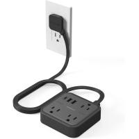 ราคา TESSAN Flat Extension Cord With USB Type C Surge Protector Power Strip Ultra Thin Flat USB Wall Charger Extension Cable (23643161501)