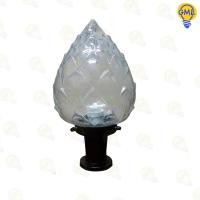 ราคา โคมไฟหัวเสา 8 นิ้ว แก้วลายดอกบัว โคมหัวเสา โคมไฟ โคมไฟติดหัวเสา โคมไฟภายนอก โคมภายนอกอาคาร โคมไฟด้านนอก Pole Lamps (1206750633)