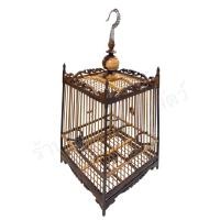 ราคา กรงนกหัวจุก กรงฉลุ 15ซี่ ไม้ขี้เหล็ก สำหรับนกกรงกรงหัวจุก นกเล็ก พร้อมหัว (24113428279)