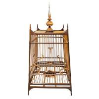 ราคา กรงนกหัวจุก สปอร์ตหู 15 ซี่ ไม้ขี้เหล็ก สำหรับนกกรงกรงหัวจุก นกเล็ก พร้อมหัว (24118762804)