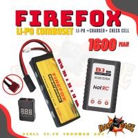 ราคา ชุดแบตลิโพ FireFox 11 1V 1600 mAh 20C Li po ที่ชาร์จ และตัวเช็คเซลล์ แบตลิโพ 3 เซลล์ (20691062679)