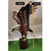 ราคา รูปปั้นนกอินทรีย์ รูปปั้นนกอินทรีย์เสริมฮวงจุ้ย มงคล โชคลาภ สูงจากตอถึงปีกที่ยก 34 CM ขนาดเล็ก ไม่ทนฝน เหมาะกับใช้งานในที่ร่ม (12334218536)