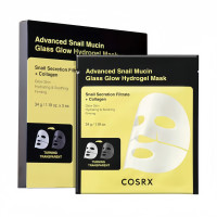 ราคา COSRX Advanced Snail Mucin Glass Glow Hydrogel Mask 1 box 3 Sheets (24358359674)