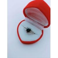 ราคา แหวนเงินแท้พลอยสีดำนิลแท้ทรงหัวใจเงินแท้ 92 5 (17443376935)