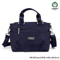 ราคา Lingky กระเป๋าทรงถือ สะพาย ผ้าไนล่อน รุ่นใหม่ น้ำหนักเบาใช้งานสะดวก ขนาด 10 ปากกระเป๋า 12 มีทั้งหมด 4 ซิป PN 313 (24593467909)