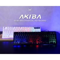 ราคา AKIBA Gaming Keyboard คีย์บอร์ดเกมมิ่งRGB Semi Mechanical by Tengu Gaming Gears (14282504335)