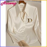 ราคา เสื้อเชิ้ตสีขาวผู้หญิง เสื้อแฟชั่นผ้าซาตินสไตล์ฝรั่งเศสดีไซน์มีเอกลักษณ์เฉพาะตัว ผ้าคุณภาพสูง นิสัยเรียบง่าย หรูหรา และมีน้ำใจ (23404393878)