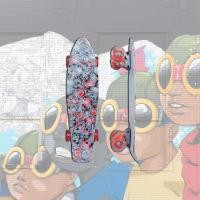 ราคา สเก็ตบอร์ดเพนนี่ penny Board Motif ล้อกระพริบ ขนาด22นิ้ว มีด้ามจับเด็กและผู้ใหญ่ มี6ลาย (8705461460)