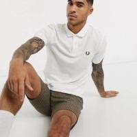 ราคา FRED PERRY ของแท้สินค้าใหม่ล่าสุดบุรุษลำลองแฟชั่นเสื้อโปโลหูข้าวสาลีปักคอปกแขนสั้นฤดูร้อน (20576669665)