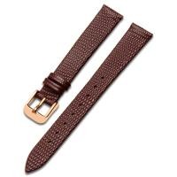 ราคา Ultra Thin 12Mm 14Mm 16Mm 18Mm 20Mm New High Quality Women Black Brown Red Lizard Texture Genuine Leather Watch Band Strap (23998739058)