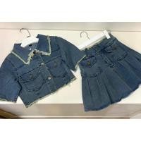 ราคา ชุดเซ็ต2ชิ้นยีนส์ เสื้อครอป กระโปรง เเต่งลุ้ยๆขอบทั้งตัว S 4XL (20458860240)