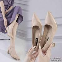ราคา รองเท้าคัทชูใส่ทำงาน ส้นสูง 2 นิ้ว ปลายหัวแหลม ส้นหนา K9700 (20272190945)