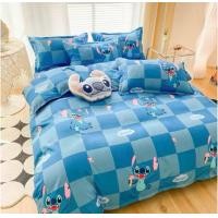 ราคา ชุดผ้าปูที่นอนลายสติช ครบชุด6ชิ้น ขนาด3 5 5 6ฟุต (24575308953)