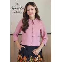 ราคา ณัฐรดาผ้าฝ้าย เสื้อคอบัวแขน5 ส่วน ผ้าเยื่อไผ่ เสื้อพื้นเมืองผู้หญิง มาตรฐานOTOP Natradaphafai (21282675386)