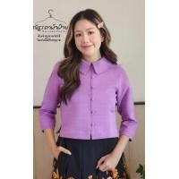 ราคา ณัฐรดาผ้าฝ้าย เสื้อคอบัวแขน5 ส่วน ผ้าเยื่อไผ่ เสื้อพื้นเมืองผู้หญิง มาตรฐานOTOP Natradaphafai (21282675392)