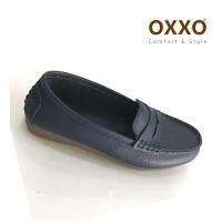 ราคา OXXO รองเท้าเพื่อสุขภาพหนังแท้ หนังวัว รองเท้าคัทชู พี้นแบน หนังนิ่มมาก พี้นยางสั่งทำพิเศษ พื้นสูง1นิ้ว ใส่สบาย X06026 (22781323310)
