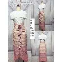 ราคา ชุดเข้าเซท ชุดไปวัด ชุดไทย ผ้าไทย พิมพ์ลายไทย ชุดเรียบร้อยพร้อมส่ง (24820069408)