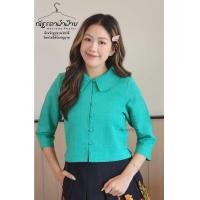 ราคา ณัฐรดาผ้าฝ้าย เสื้อคอบัวแขน5 ส่วน ผ้าเยื่อไผ่ เสื้อพื้นเมืองผู้หญิง มาตรฐานOTOP Natradaphafai (21282675406)
