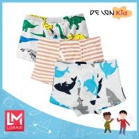 ราคา DELON Kid pack 3 pc กางเกงใน เด็กชาย เปิดเป้าได้ กางเกงในเด็กชาย ขนาด 3 16 ปี ผ้าคอตตอน เนื้อนุ่มใส่สบาย เสื้อผ้าเด็ก AA9002 มีไซส์ให้เลือก (1416260366)