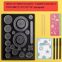 ราคา ชุดกระดาษขูดมหัศจรรย์ A4สำหรับของขวัญวันเกิดคริสต์มาสของเล่นสีดำดูเดิลแผ่นการ์ดตกแต่งเค้กพร้อมสไปโรกราฟ (24051529887)