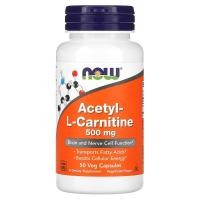 ราคา NOW Foods Acetyl L Carnitine 500 mg 50 Veg Capsules (20970515012)