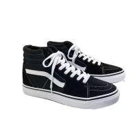 ราคา womens mens summer black hot 2025 Canvas canvas super new trend versatile skateboarding shoes sports leisure student trendy couples high top (24757345047)